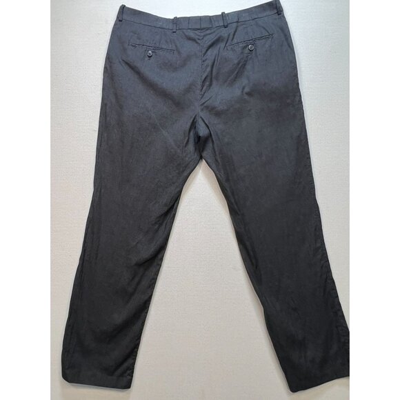 INC International Concepts Mens London Dress Pants Size 38x32 Black Pinstripe - Picture 7 of 10